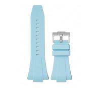 SRTYDCUR Correa de silicona caucho 11 mm y 12 compatible con Tissot PRX Series Super Player T137.407/T137.410, correa reloj original liberación rápida for hombre mujer(Light blue01,11mm)