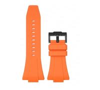 SRTYDCUR Correa de silicona caucho 11 mm y 12 compatible con Tissot PRX Series Super Player T137.407/T137.410, correa reloj original liberación rápida for hombre mujer(Orange02,11mm)
