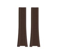 SRTYDCUR Correa de silicona con muesca 25 x 13 mm y conector compatible Patek Philippe Nautilus 5711, 5726 5712 g(Brown no buckle)