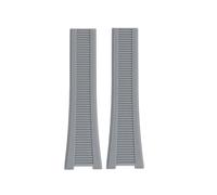 SRTYDCUR Correa de silicona con muesca 25 x 13 mm y conector compatible Patek Philippe Nautilus 5711, 5726 5712 g(Grey no buckle)
