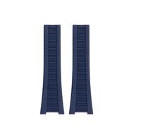 SRTYDCUR Correa de silicona con muesca 25 x 13 mm y conector compatible Patek Philippe Nautilus 5711, 5726 5712 g(Blue no buckle)