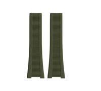SRTYDCUR Correa de silicona con muesca 25 x 13 mm y conector compatible Patek Philippe Nautilus 5711, 5726 5712 g(Green no buckle)