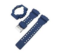 SRTYDCUR Correa + Estuche Compatible con Casio G-Shock GA-100/110/120/140 GD-100 GAX-100 GLS-100 de Repuesto Silicona Mate for Reloj(Royal blue)