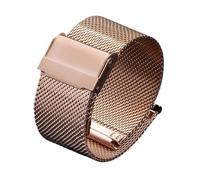 SRTYDCUR Correa milanesa universal de 10-22 mm, correa malla acero inoxidable, pulsera muñeca negra, plateada, dorada y rosa for hombres mujeres(RoseGold,10mm)