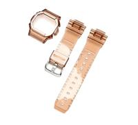 SRTYDCUR Correa protectora de reloj compatible con Casio G-Shock DW-5600, DW-5000, GW-M5610 y GLX-5600. silicona transparente(Brown,5600 series)