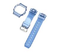 SRTYDCUR Correa protectora de reloj compatible con Casio G-Shock DW-5600, DW-5000, GW-M5610 y GLX-5600. silicona transparente(Royal blue,5600 series)