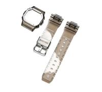 SRTYDCUR Correa protectora de reloj compatible con Casio G-Shock DW-5600, DW-5000, GW-M5610 y GLX-5600. silicona transparente(Black,5600 series)