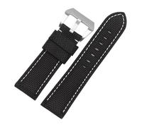 SRTYDCUR Correas de reloj nailon repuesto 20 mm, 22, 24 y 26, nuevas correas cuero for hombre con hebilla desplegable(Black A,26mm)