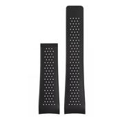 SRTYDCUR Pulsera de reloj compatible con TAG HEUER GRAND CARRERA AQUARACER, correa silicona suave 22 mm y 24 for hombre, goma, cadena(Black-no buckle,22mm)