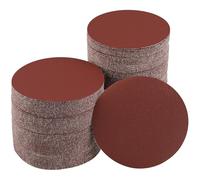Sruhrak 100 Piezas Papel de Lija 220 Grano, 125 mm Redondas Disco de Lija No Agujeros Hojas de Lija para Lijadora Orbital Excéntrica