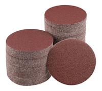 Sruhrak 100 Piezas Papel de Lija 40 Grano, 125 mm Redondas Disco de Lija No Agujeros Hojas de Lija para Lijadora Orbital Excéntrica