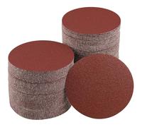 Sruhrak 100 Piezas Papel de Lija 80 Grano, 125 mm Redondas Disco de Lija No Agujeros Hojas de Lija para Lijadora Orbital Excéntrica