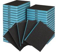 Sruhrak 18 Taco Lija Grano 80, Bloques Esponja de Lijas Flexible, Taco Abrasivo de Lijado Manual para Lijar a Mano de Grano Taco Abrasivo para Madera Metal Cocina Muebles