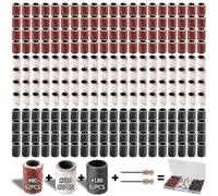 Sruhrak 248 Piezas Tambores de Lijado, con Caja Libre,80/120/180 Grano(Rojo/Blanco/Negro) incluso 246 Piezas Bandas de Lija y 2 Piezas Mandriles de Tambor Juego Kit para Amoladora Taladro Madera