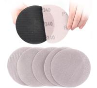 Sruhrak 50 Piezas Papel de Lija, Malla de Lijado 125mm Discos de Lijado Grano 240 para Lijadora de Paneles de Yeso Lijadora Orbital Aleatoria