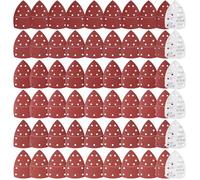 Sruhrak 60 piezas lijadora delta Papel de 152x105mm Hojas de Lija Mouse Papel Juego con 11 agujeros Grano mixto 40 80 120 180 220 400 Almohadillas de lijado triangulares para madera, metal y plástico
