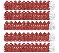 Sruhrak 60 piezas papel de lija lijadora delta 152x105mm Hojas de Lija Mouse Papel conjunto con 11 agujeros grano 400 triángulo almohadillas de lijado para madera, metal y plástico