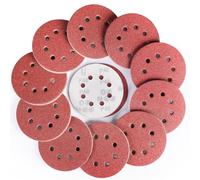 Sruhrak 70 Piezas Disco de Lija 40 Grano, 125 mm Redondas Papel de Lija 8 Agujeros Hojas de Lija para Lijadora Orbital Excéntrica