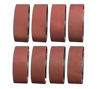 Sruhrak Bandas de Lija 75 x 533 mm - 2 de Cada Uno de Granos 40/60/80/120/180/240/320/400 Lijado Correas Para Lijadora de Banda (16 UNIDADES)