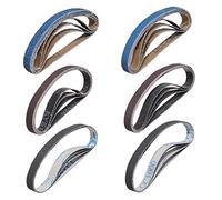 Sruhrak Bandas de Lija para Afilador Cuchillos 12.5 X 305 mm-24 Pcs Kit de Bandas de Repuesto Compatibles con el Afilador de Cuchillos y Herramientas Work Sharp, 4 X 80/120/240/400/800/1000 Granos