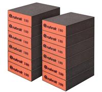 Sruhrak Bloque de Lijado 12 Piezas, Esponjas de Lijado Duras, Grano 180, Almohadillas de Lijado Reutilizables en Seco y Húmedo para Madera, Plástico, Paneles de Yeso y Pulido de Metal