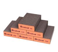 Sruhrak Bloque de Lijado 12 Piezas, Esponjas de Lijado Duras, Grano 1x 80/100/120/180/320/400, Almohadillas de Lijado Reutilizables en Seco y Húmedo para Madera, Plástico, Paneles de Yeso