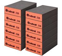 Sruhrak Bloque de Lijado 12 Piezas, Esponjas de Lijado Duras, Grano 320, Almohadillas de Lijado Reutilizables en Seco y Húmedo para Madera, Plástico, Paneles de Yeso y Pulido de Metal