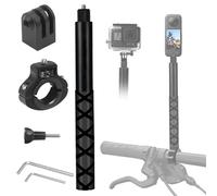 SRUIM Soporte para Manillar de Motocicleta para GoPro, Kit de Abrazadera de Montaje de Abrazadera Compatible con cámara Insta 360 One X3 X2 X RS R GO 3 2, GoPro Hero 12 y dji OSMO Action 4