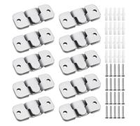 SRunDe 20 Piezas soportes de montaje empotrado de acero inoxidable entrelazado marco gancho resistente para colgar cuadros ganchos Z Clip soporte cabecero fijaciones ganchos para fotos espejos marcos
