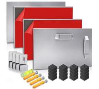 SRunDe 4 Piezas Soporte Espejo pared Adhesivo Capacidad de Carga 8KG Soporte Espejo pared Colgador Cuadros Sin Agujeros para Paneles de Aluminio-plástico Paneles Decorativos Certificados Espejos