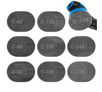SRunDe 64 Piezas Papel de Lija 125mm Granos 40 60 80 120 150 180 240 320 Rejilla de Lijado Disco Abrasivo Lavable Antiatascante Disco Lija 125mm Reutilizable para Lijadora Excéntrica