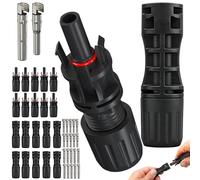 Srup 10 Piezas Conectores Solares Set, Conectores solares MC4, Conector macho y hembra IP67 resistente al agua, Enchufe Panel de Conexión Rápida Fotovoltaico, Conector de panel solar