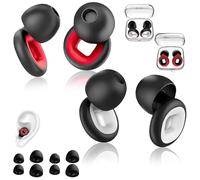 Srup 2 Pezzi Tappi per le orecchie da moto, Tappi per le Orecchie Antirumore Lavabili Riutilizzabili, Tappi per le orecchie per dormire e ridurre il rumore, Riduzione dei Rumori Tappi (Rosso + bianco)