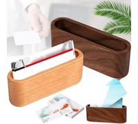 Srup 2 Piezas Tarjetero de madera para tarjetas de visita, Creativo madera titular tarjeta visita, Caja para Tarjetasde Visita de Madera, Tarjetas de Visita Madera, para tarjeta de presentación