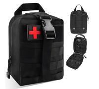 Srup Botiquín de Primeros Auxilios, Bolsa Portátil para Medicinas, Mini Kit Primeros Auxilios, Botiquin Vacio para Oficina en Casa Deporte Senderismo Viaje Camping (Negro)