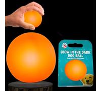 SRV Hub Bola naranja que brilla en la oscuridad para perros, juguete de búsqueda brillante nocturno, perfecto para jugar y aventuras al aire libre, tamaño 6,5 cm