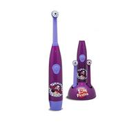 SRV Hub - Cepillo de dientes con batería para niños, cerdas suaves, cabezal giratorio con recargas, Love Pirates