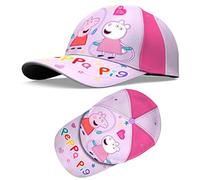 SRV Hub Gorra de béisbol de algodón para niños, elegante, con cierre de velcro, llamativa, para niños y niñas, perfecta para días soleados al aire libre a partir de 3 años, Peppa Pig (morado claro), 3