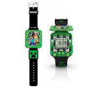 SRV Hub Minecraft - Reloj digital educativo - Reloj inteligente LED para niños con 5 divertidos juegos de aprendizaje, temporizador, alarma, cronómetro, 10 caras de reloj, correa de silicona azul - A