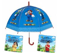 SRV Hub Paraguas de cúpula para niños de 3 a 7 años, paraguas transparente de PVC resistente al viento con mango curvo, paraguas ligero de protección contra la lluvia para niños y niñas, para uso