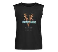 SRV Stevie Ray Vaughan in Step Concert Ritz NYC Sleeveless Camiseta Man's Fashion Cotton Black Vest Tank Clothes, Negro , L