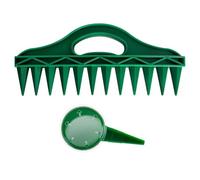 Srvauyea 2 Piezas Sembradora Manual, 12 Agujeros Perforadora de Agujeros para Sembrar, Esparcidor de Semillas Manual, Plantador Manual de Jardín Ajustable para Aflojar el Suelo y Plantar con Precisión