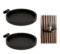 Srvauyea 2 Piezas Soportes de Pared, No requiere taladros, Sin Taladrar, 13 X 11,5 cm, Accesorios para Paneles Acústicos, Soporte para Plantas Artificiales, para Jardín, Balcón, Casa