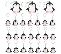 Srvauyea 24 Piezas Pingüino Llavero, Llavero de Pingüino de PVC, Pingüino Colgante, Pingüinos Adornos para Mochila, Monedero, Bolso, Llavero