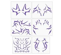 Srvauyea 6 Piezas Tatuajes De Demonios,Película Impermeable,Tatuajes Corporales Temporales,Accesorios de Disfraz de Anime,para Juegos de Roles de Niños.