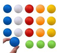 Srvauyea Juego de 18 Pelotas de Golf, Pelotas de Entrenamiento de Golf, 42 mm Mini Pelotas de Golf de Colores para Principiantes de Golf, Uso en Interiores y Exteriores