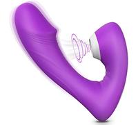 -SRVNT Masajeador de Silicona 2 en 1 Actualizado, Modo de Frecuencia Dual 9 * 9 Comfort, Masajeador de Cuello Y Hombros 100% Impermeable, Usb Magnético/Purple/a