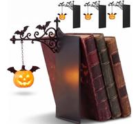 SRXY 2026 Mini Bookshelf Lamp,Library Lantern-Decorative Bookshelf Lighting, Reading Book Shelf Lamp Lights Between Books For Bookworms Or Study Reading Corner Home Library (3PCS-B)