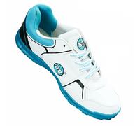 SS Josh Professional Cricket Shoes | White & Sea Green | Size: EU 36, UK 2, US 3 | Material: PU, Faux Leather | For Boys and Men | Optimal Traction | Durable Build and Comfortable | Slip Resistant