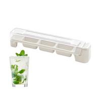 ss Mold Maker, Easy Release Ice Tray, 8,8 x 1,5 x 1,7 pulgadas Cube with Lid, Sealed Silicone Maker, Stackable Kitchen Tool with Slim Build, Whiskey Chiller for Coffee and Juice